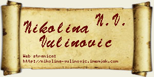 Nikolina Vulinović vizit kartica